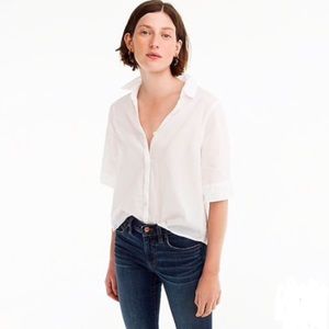 J. Crew Cotton Button Down. White. Size Medium. New Without Tags.